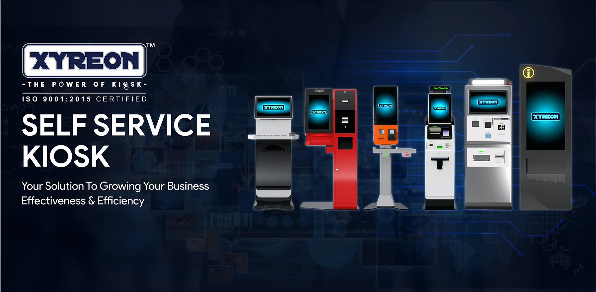 Full range of XYREON self-service kiosk models